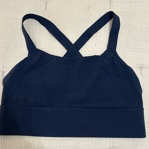 Athleta navy longline sports bra
